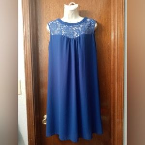 Vanberfia Royal  Blue Lacey XL Dress New